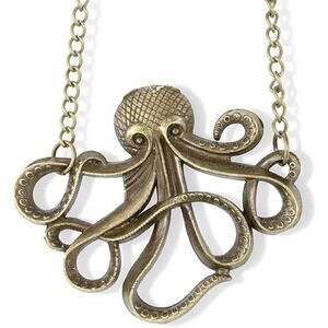 Octopus Charm Necklace - For Sea Creature Fans